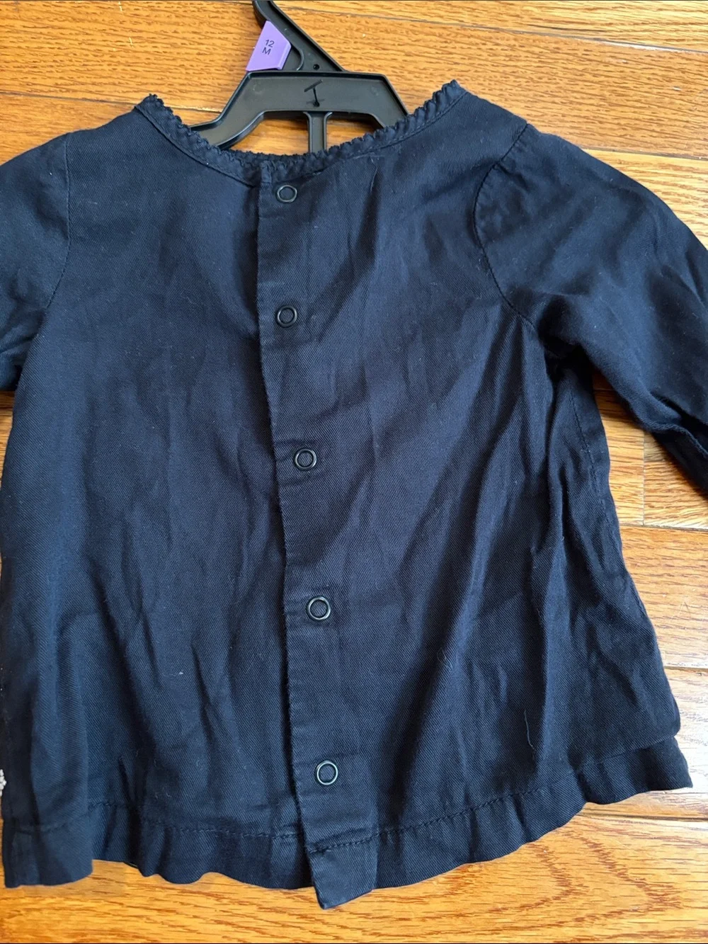 Toddler Navy Floral Embroidered Long-Sleeve Top by Modern Moments